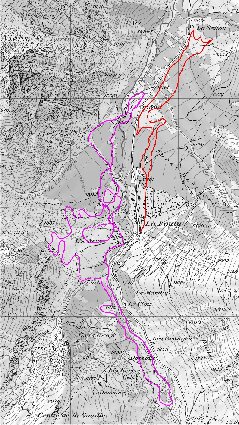 La carte des pistes de ski nordique