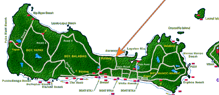 Click for a large map of Boracay