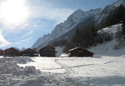 L'entrée du village de Praz de Fort