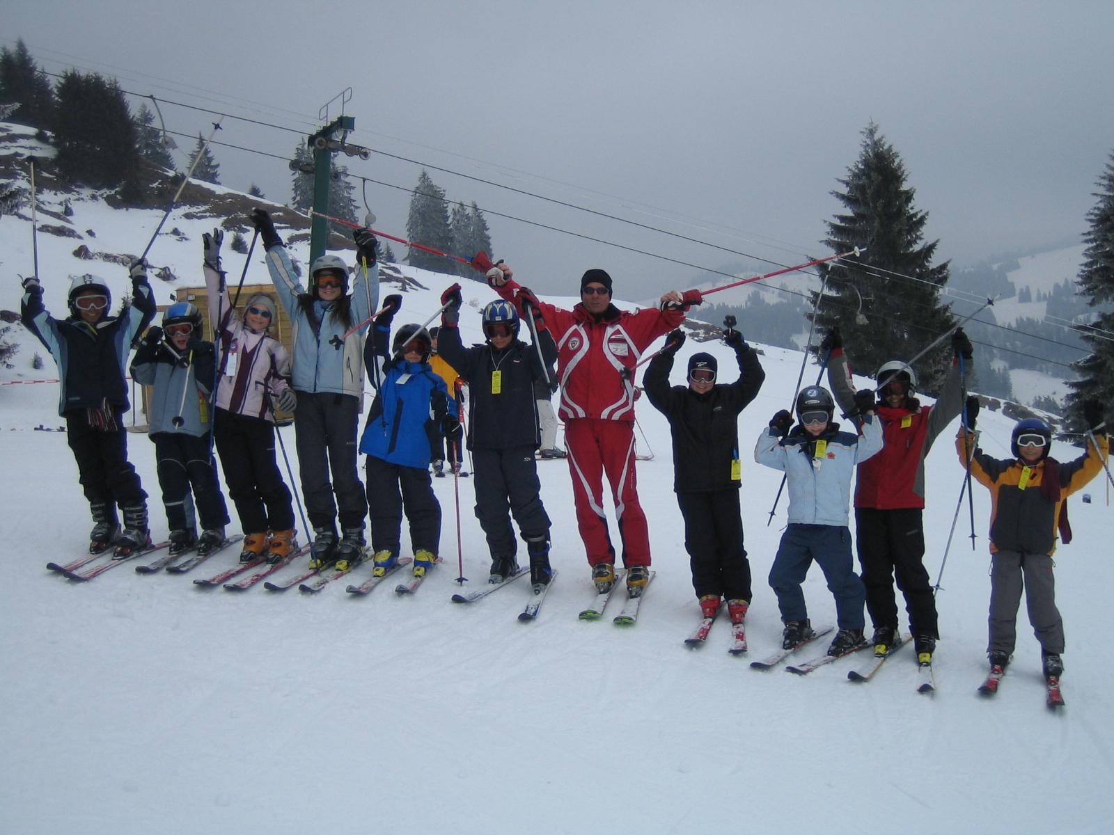 Ecole de ski à La Fouly